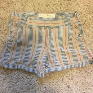 Anthropologie striped linen shorts size 4